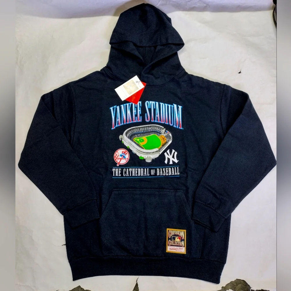 Mitchell & Ness New York Yankees Stadium Hoodie Navy Size S NWT ๐ฅ$95 - Picture 1 of 9